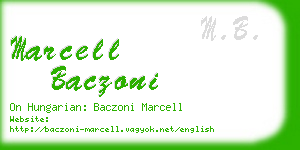 marcell baczoni business card